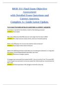 BIOD 351 &ndash; Final Exam Objective Assessment &lpar;Detailed Exam Questions and Correct Answers&comma; Complete A&plus; Guide &ndash; Latest Update&rpar;