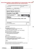 Pearson Edexcel GCSE &lpar;9&ndash;1&rpar; History BOOKLET P3&colon; The American West&comma; c1835&ndash;c1895  JUNE 2025 Combined Question Paper and Mark Scheme 