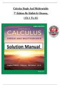 Calculus Single & Multivariable 7th Edition &vert; Full Solutions Manual &vert; Chapters 1&ndash;21 &vert; ISBN 9781119585817 &vert; Hughes-Hallett & Gleason &vert; Verified A&plus;