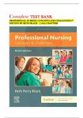 Complete TEST BANK PROFESSIONAL NURSING&colon; CONCEPTS AND CHALLENGES 9TH EDITION BY BETH BLACK &vert;&vert;ALL CHAPTERS