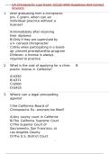 CA Chiropractic Law Exam (CCLE) With Questions And Correct Answers