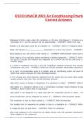 ESCO HVACR 2023 Air Conditioning Practice Test With Correct Answers
