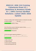 Bundle for ASA 114 Exam Cruising Catamaran Exams - V1 & V2 &vert; Questions & Verified Answers&vert; Grade A&plus; &vert; 100&percnt; Correct &vert; Latest 2025&sol; 2026 Update