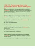 NUR 378 - Pharmacology Exam 1 Prep  questions and answers 20252026 