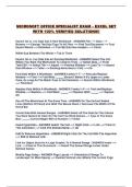 MICROSOFT OFFICE SPECIALIST EXAM &ndash; EXCEL SET WITH 100&percnt; VERIFIED SOLUTIONS&excl;&excl;