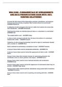 WGU D388 - FUNDAMENTALS OF SPREADSHEETS AND DATA PRESENTATIONS EXAM WITH 100&percnt; VERIFIED SOLUTIONS&excl;&excl;&excl;