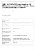 7BREW BREWISTA TEST Exam Questions with 100- Correct Answers &lowbar; Verified &lowbar; Updated &lpar;Actual Exam&rpar; 2025&lowbar;2026 LATEST VERSION&excl;&excl; 