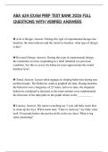 ABA 624 EXAM PREP TEST BANK 2026 FULL QUESTIONS WITH VERIFIED ANSWERS