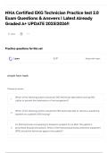 NHA Certified EKG Technician Practice test 2&period;0 Exam Questions & Answers &vert; Latest Already Graded A&plus; UPDATE 2025&vert;2026&excl;&excl;