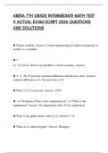 ABEKA 7TH GRADE INTERMEDIATE MATH TEST 9 ACTUAL EXAM SCRIPT 2026 QUESTIONS AND SOLUTIONS