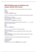 NFPA 99 6040 practice set Questions and  Answers Verified 100&percnt; Correct