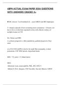 ABPN ACTUAL EXAM PAPER 2026 QUESTIONS WITH ANSWERS GRADED A&plus;