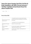 Texas Fire Alarm Practice Test TFM 11 & TFM 12 Exam Questions with 100&percnt; Correct Answers &vert; Verified &vert; Updated &lpar;Actual Exam&rpar; Texas Fire Alarm Practice Test