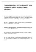 TANIUM ESSENTIALS ACTUAL EXAM SET 2026 COMPLETE QUESTIONS AND CORRECT ANSWERS
