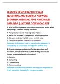 LEADERSHIP ATI PRACTICE EXAM  QUESTIONS AND CORRECT ANSWERS  &lpar;VERIFIED ANSWERS&rpar; PLUS RATIONALES  2026 Q&A &vert; INSTANT DOWNLOAD PDF 