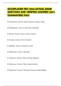 ACCUPLACER TEST 2026 ACTUAL EXAM QUESTIONS AND VERIFIED ANSWERS 100&percnt; GUARANTEED PASS