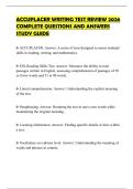 ACCUPLACER READING COMPREHENSION TEST BANK 2026 QUESTIONS WITH SOLUTIONS GRADED A&plus;