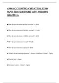 AAMI ACCOUNTING ONE ACTUAL EXAM PAPER 2026 QUESTIONS WITH ANSWERS GRADED A&plus;