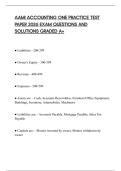 AAMI ACCOUNTING ONE PRACTICE TEST PAPER 2026 EXAM QUESTIONS AND SOLUTIONS GRADED A&plus;