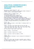 ANALYTICAL CHEMISTRY EXAM 1 QUESTIONS AND CORRECT ANSWERS