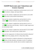 IAEDP final exam&colon; part 3 Questions and  Correct Answers 