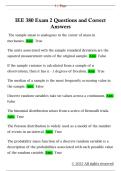 IEE 380 Exam 2 Questions and Correct  Answers