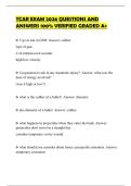 TCAR EXAM 2026 QUESTIONS AND ANSWERS 100&percnt; VERIFIED GRADED A&plus;