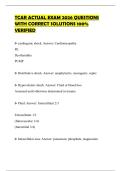 TCAR ACTUAL EXAM 2026 QUESTIONS WITH CORRECT SOLUTIONS 100&percnt; VERIFIED