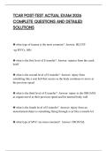 TCAR POST-TEST ACTUAL EXAM 2026 COMPLETE QUESTIONS AND DETAILED SOLUTIONS