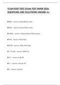 TCAR POST-TEST EXAM TEST PAPER 2026 QUESTIONS AND SOLUTIONS GRADED A&plus;