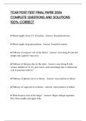 TCAR POST-TEST FINAL PAPER 2026 COMPLETE QUESTIONS AND SOLUTIONS 100&percnt; CORRECT