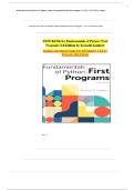 Solution manual for fundamentals of python first programs 3rd edition kenneth a lambert