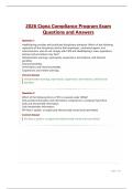 2026 Cigna Compliance Program Exam Questions and Answers&period;