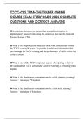 TCCC-CLS TRAIN-THE-TRAINER ONLINE COURSE EXAM STUDY GUIDE 2026 COMPLETE QUESTIONS AND CORRECT ANSWERS