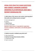 HFMA CRCR PRACTICE EXAM QUESTIONS  AND CORRECT ANSWERS &lpar;VERIFIED  ANSWERS&rpar; PLUS RATIONALES 2026 Q&A &vert;  INSTANT DOWNLOAD PDF