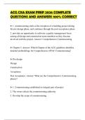 ACG CXA EXAM PREP 2026 COMPLETE QUESTIONS AND ANSWERS 100&percnt; CORRECT
