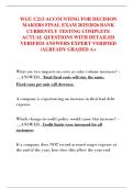 WGU C213 ACCOUNTING FOR DECISION  MAKERS FINAL EXAM 2025&sol;2026 BANK  CURRENTLY TESTING COMPLETE  ACTUAL QUESTIONS WITH DETAILED  VERIFIED ANSWERS EXPERT VERIFIED  &sol;ALREADY GRADED A&plus; 