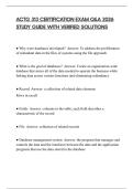 ACTG 313 CERTIFICATION EXAM Q&A 2026 STUDY GUIDE WITH VERIFIED SOLUTIONS