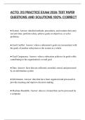 ACTG 313 PRACTICE EXAM 2026 TEST PAPER QUESTIONS AND SOLUTIONS 100&percnt; CORRECT