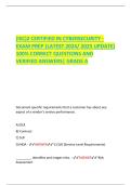 &lpar;ISC&rpar;2 CERTIFIED IN CYBERSECURITY -  EXAM PREP &lpar;LATEST 2024&sol; 2025 UPDATE&rpar;  100&percnt; CORRECT QUESTIONS AND  VERIFIED ANSWERS&vert; GRADE A