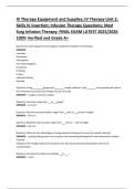 IV Therapy Equipment and Supplies&semi; IV Therapy Unit 2&semi; Skills IV Insertion&semi; Infusion Therapy Questions&semi; Med Surg Infusion Therapy&colon; FINAL EXAM LATEST 2025&sol;2026 100&percnt; Verified and Grade A&plus;
