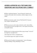 ADOBE ILLUSTRATOR ACA TEST BANK 2026 QUESTIONS AND SOLUTIONS 100&percnt; CORRECT