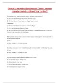 General crane safety Questions and Correct Answers &vert;Already Graded A&plus;&vert;&vert;Brand New Version&excl;&excl;&excl;