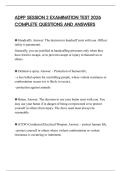 ADPP SESSION 2 EXAMINATION TEST 2026 COMPLETE QUESTIONS AND ANSWERS