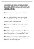 ADVANCED MED-SURG PRINCIPLES JERSEY COLLEGE MIDTERM EXAM QUESTIONS WITH VERIFIED ANSWERS