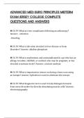 ADVANCED MED-SURG PRINCIPLES MIDTERM EXAM JERSEY COLLEGE COMPLETE QUESTIONS AND ANSWERS