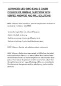 ADVANCED MED-SURG EXAM 2 GALEN COLLEGE OF NURSING QUESTIONS WITH VERIFIED ANSWERS AND FULL SOLUTIONS