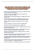 WGU D050 HISTORY OF HEALTHCARE IN AMERICA FINAL EXAM TEST WITH LATEST UPDATED &lpar;QUESTIONS AND ANSWERS&rpar; GET IT RIGHT ALREADY PASSED&excl;&excl;