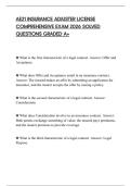 AE21 INSURANCE ADJUSTER LICENSE COMPREHENSIVE EXAM 2026 SOLVED QUESTIONS GRADED A&plus;