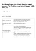 ITLS Exam Preparation EXAM Questions and Answers &lpar;Verified Answers&rpar; &lpar;Latest Update 2025&rpar; UPDATE&excl;&excl;